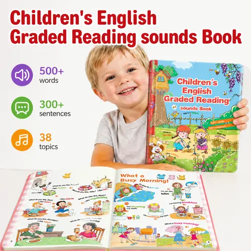 Interactive Sound Letters Language Toy for Tots, Preschool Learning Tool for Ages 2-4, Builds Vocabulary & Enhances Real-Life Speaking Skills, Interactive Sound Language Toys