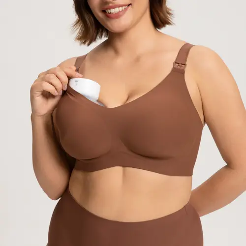 HSIA Women's SoftContour Wireless Pregnancy Maternity Bra One Hand Nursing Bra- Jelly Support, Breathable, Moisture-Wicking, Full Coverage, Comfort Fit, Adjustable, Seamless, Smooth Underwear Womenswear Postpartum Essentials Pregnancy Stuff