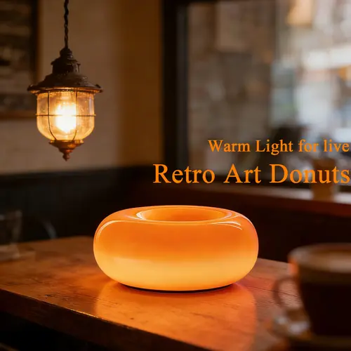 Aesthetic Doughnut LED Night Lamp - 2026 Easter Festive Decor, Touch & Remote Control, Warm & Cozy Glow, Whimsy Room Decor, Bedroom Lamps,sohochic
