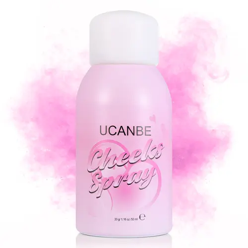 UCANBE Daily Moisturizing Hydrating Blush Spray with Puff, Smooth Liquid Blush Mist for Cheeks - Soft Pigmented, Buildable, Blendable, Breathable, Talc-Free, Healthy Dewy Glow Finish (1.16 oz) - Ideal Gift for Friends,sohochic