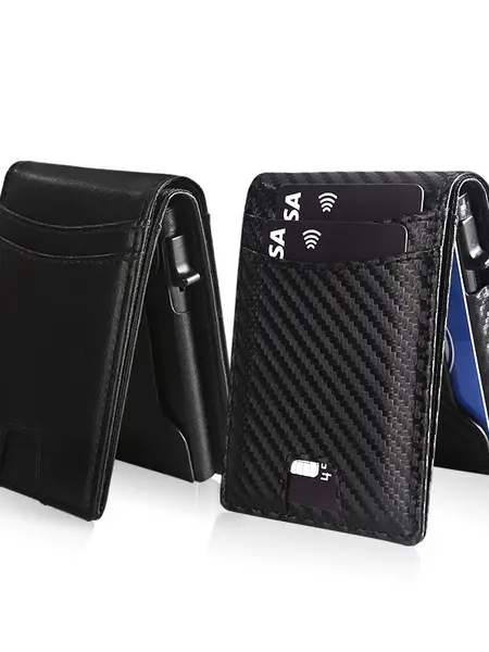 Wallet for Men, Mens Minimalist Wallet 8-10 Cards, Slim Compact Wallet with ID Window, RFID Blocking Smart Pop Up Card Wallet, Metal Aluminum Credit Card Holder Bifold Wallet ,Fathers Day Gift tiktokshopbacktoschool,back to school,back to school haul,soho