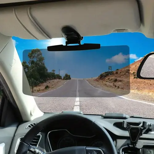 Universal Car Sun Visor Extender (12.6x5in) - Polarized Film, Anti-Glare, UV400 Protection, Visor Extender Front Window, 5 Sec Quick Install, Driving Safety, Glare Reduction, Unobstructed Vision for Most Cars