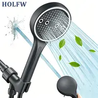 Powerful 6-Mode Handheld Shower Head High Pressure Water Spray with Rainfall Massage Pulse Spray Hybrid Bubble Patterns Premium ABS Material Wall Mount Showerhead Modern Bathroom Upgrade Ideal Summer Shower Accessory Perfect Holiday Gift