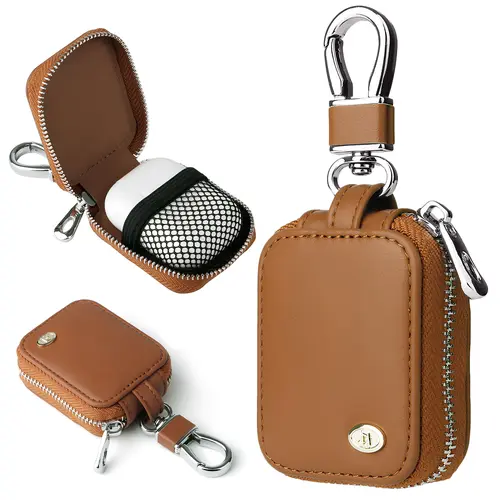 Earbuds Cases,Headphone Storage Case for AirPods 4/1/2/3/Pro 2,Portable PU Leather Ear Buds Case Zipper Carrying Pouch Earbuds Bag with Keychain for USB Cable, Wireless Wired Earphones