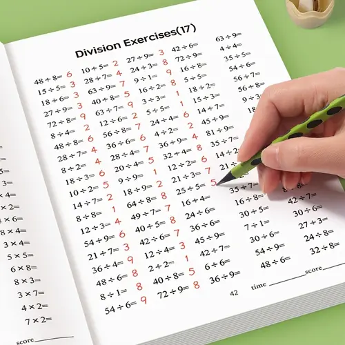 Multiplication and Division Workbook (9x9) to Improve Calculation Skills, Math Practice Book, Learning Tool, for Classroom Activities and Home Learning, Educational Gift, School Study Supplies, School Supplies