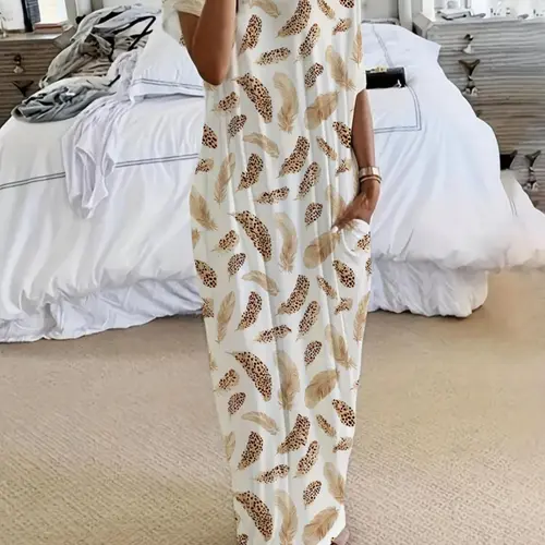 Women's Tie-Dye Butterfly, Heart & Coffee Leopard Print Pajama Set Nightwear Pjs, Loose Round-Neck Homewear, Comfortable Soft Loungewear, Ladies Loungewear, Womenswear