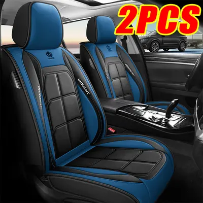 2PCS Waterproof Leather Car Seat Covers, Durable Car Interior Cushions, Auto Accessories with Moisture & Spill Protection, Easy Installation, Car Seats Cover, Car Seat Protectors, Two Piece Set