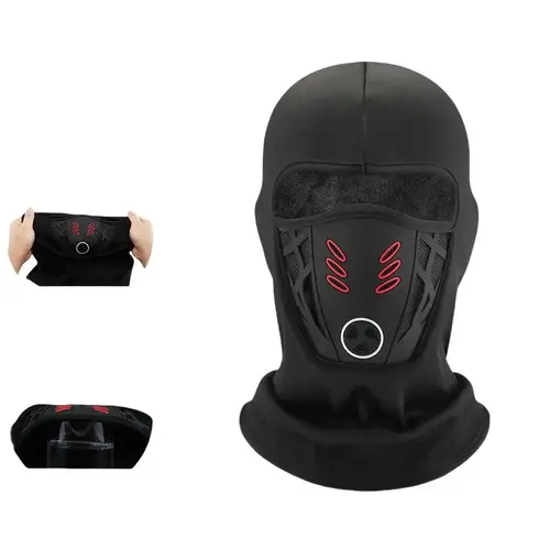 HOMUG Windproof Dust-Proof Breathable Winter Warm Balaclava Ski Face Mask for Men Women Black Thermal Mask for Skiing Motorcycling Cycling