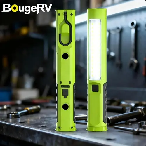 BougeRV Adjustable COB LED Work Light - 800 Lumens Compact Handheld Utility Tool, 3000mAh Rechargeable Battery, Multiple Mounts, Clip-On, Auto Repair Job Site Emergency Lighting (1PCS),sohochic
