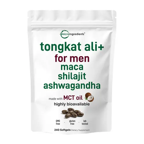 Micro Ingredients Tongkat Ali+ for Men with MCT Oil, 240 Softgels