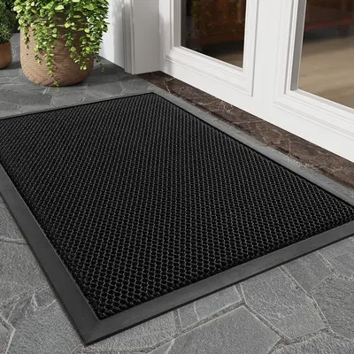 Modern Stripes Nylon Fiber Mesh Quick-Dry All Weather Grip Doormat - Durable Dirt Trapper, Non-Slip Low-Profile Dustproof Machine Wash Functional Rug, Indoor/Outdoor Entryway Decor, Floors Cleaner Helper