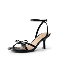 Dream Pairs Women's Elegant Kitten Heels, Strappy Square Toe Dress Sandals with Bow Accent, Comfortable Shoes for Weddings & Parties, Elegant Sandals, Women's Sandals,shoes for back to school,back to school shoes,sohochic