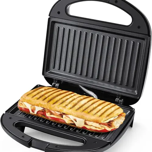 OSTBA Sandwich Maker, 2 Slice Grilled Cheese Maker with Non-stick Grill Plates, Indicator Lights, Cool Touch Handle, Easy to Clean and Store, 750W