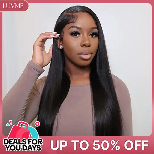 [LIVE] LUVME All-Day Comfort™ Silky Straight Glueless Wig with Left Side Part 7x6 Closure Pre-Plucked Pre-Bleached Pre-Cut Melted Lace 180% Density  Ready To Go #DealsForYouDays