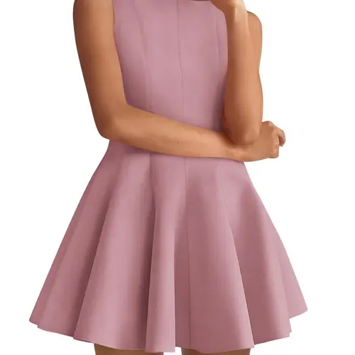 BTFBM Spring Dresses for Women 2026 Elegant Classy A-Line Casual Graduation Business Work Party Cocktail Short Dress #Clearance