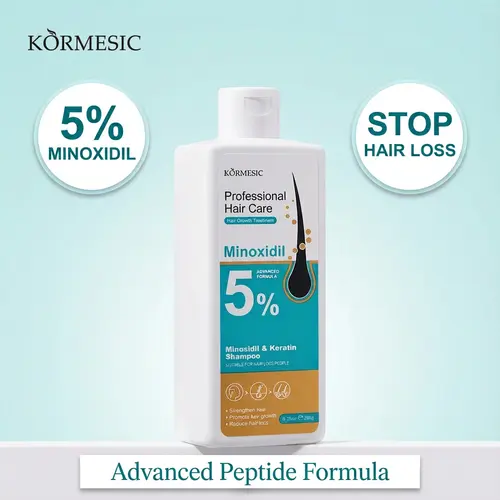 KORMESIC 5% Minoxidil & Keratin Haircare Shampoo, Advanced Peptide Complex, Root Strengthening, Deep Repair, Anti-Thinning Hair Loss Product, Anti-Thinning Hair Loss Products,sohochic