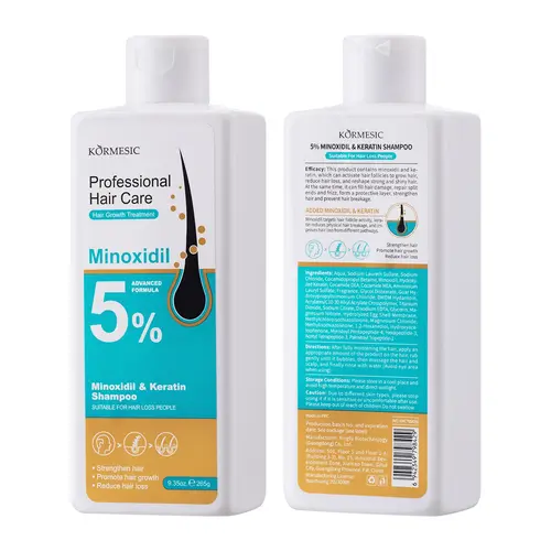 KORMESIC 5% Minoxidil & Keratin Shampoo for Hair Growth Anti-Hair Loss Treatment with Peptides for Thicker Stronger Hair Professional Hair Care,sohochic