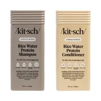 Kitsch Strengthening Rice Water Shampoo & Conditioner Combo Conditioning Hydrate Shine Curly Hair Product