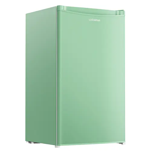 Upstreman 3.2 Cu.Ft Mini Fridge with Freezer - Compact Single-Door Steel Plastic Refrigerator for Dorm Users, Adjustable Temperature Thermostat, Energy Efficient, Quiet Operation, Green Pantry/Drink/Skincare Fridge BR321