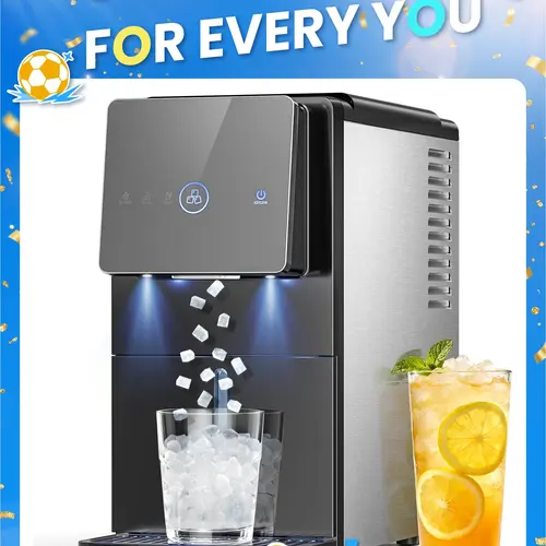 Antarctic Star Countertop Nugget Ice Maker, Self-Cleaning Portable Ice Machine, 33 lb/24H, 1.8L Water Tank, 1.5 lb Ice Storage, Touch Screen & Auto Ice Drop, for Home/Office/Kitchen