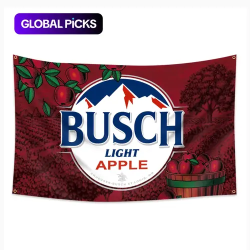 Busch Light Apple of Famers Dilly Funny Flag, Durable Wall Hanging Polyester Tapestry Banner for College Dorm, Man Cave, Indoor Outdoor Room Decoration #GLOBAL PICKS