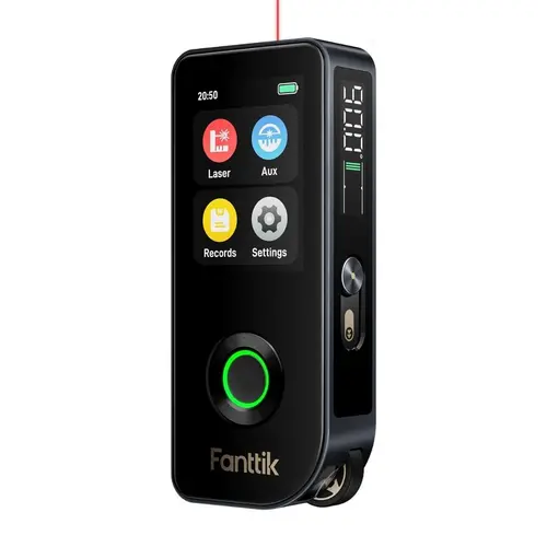 Fanttik A11 Ultra 3-in-1 Laser Measuring Tool - 197Ft Rechargeable Range Finder with IPS Touch Screen, Side LCD, Wheel Roller, 3-Axis Self Levelling Laser Leveler Tool, User-Friendly Interface, Portable for Home DIY, Portable Laser Level, Tools And Gadget