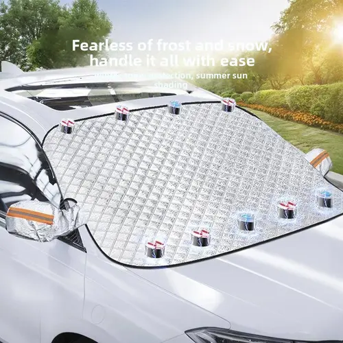 Windshield Cover for Car - Automotive Glass Sunshade, Car Windshield Sun Shade Protector, Truck Accessories, Universal Exterior Auto Accessory for Sedan, SUV, Truck