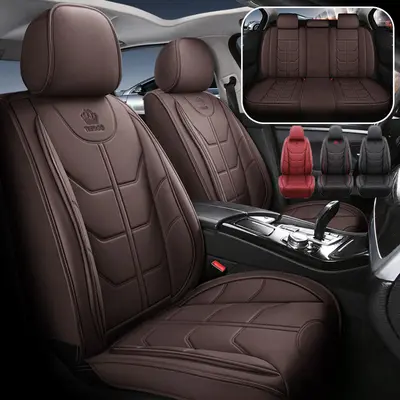Waterproof Leather Automotive Seat Covers - Spill-Proof Moisture Guard Protectors, Easy Install-Remove Car Interior Accessories for Vehicle Owners