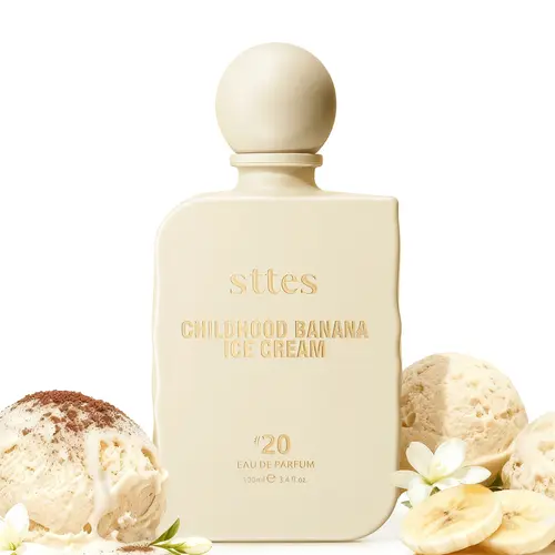 Sttes #20 Childhood Memories Gourmand Unisex Eau de Parfum - 100ml/3.4 fl oz Edp Fragranced Perfume, Sweet Banana Swirl & Vanilla Scents, Caramel Base, Delightful Dessert Fragrance for Women,sohochic