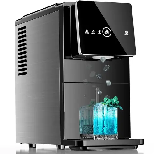 Nugget Ice Maker Countertop, 33LBS/24H Fast Ice Making, Soft Chewable Sonic Ice, One-Click Operation, Self-Cleaning Intelligent Ice Maker with 1.8L Removable Water Tank for Home & Office summerwins,sohochic