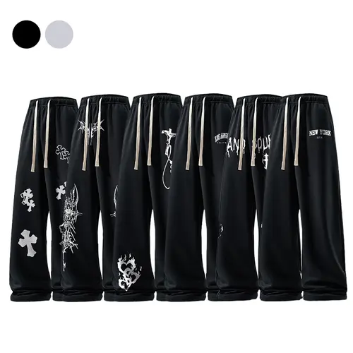 60% Cotton39.9% PolyesterUnisex Baggy Sweatpants. Casual Wide Leg Lounge Joggers. Essential Relaxed Fit Athletic Track Pants For Cozy Fall Clothes Transitioning Into Warm Winter Outfits. Slouchy Y2K Streetwear Trousers For Comfortable Everyday Daily Wear.