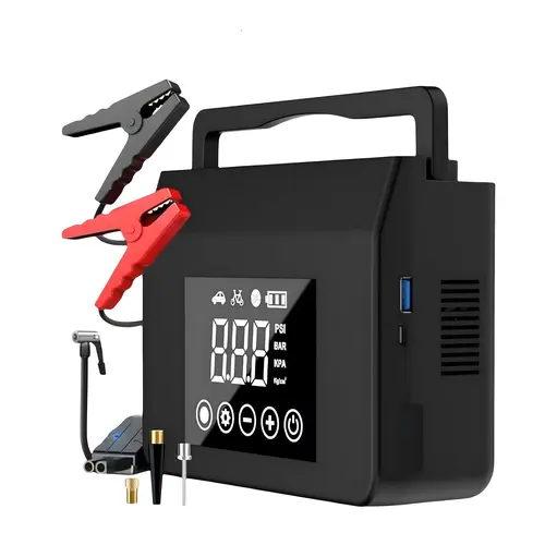 HIEHA 2026 Compact All 12V 4000A Car Jump Starter, 15000mAh Fast Charging Power Bank, 150PSI Air Compressor Car Accessory with LED Display, SOS Flash, 4-Step Operation for Inflatables & Outdoors #fathersdaygift toolupgrade