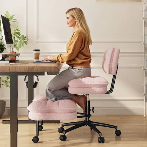 Raybee Cross Legged Office Chair, 360 Swivel Meditation Kneeling Chair with Wheels, ADHD Chair with Height Adjustable Seat for ADHD,Relaxation, Home Office Furniture Gift #MothersDayGift #TikTokShopBackToSchool