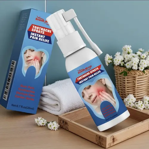 Oral Care Toothache Spray - 20 ml Dentist-Recommended Alcohol-Free Antibacterial Daily Care Formula for Tooth Sensitivity Prevention, Swollen Inflamed Gum Relief, Tooth Decay Addressing