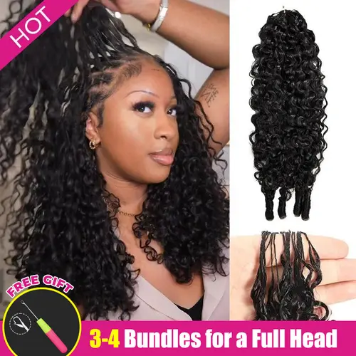 ISEE HAIR Burmese Curly Crochet Braid Hair Extensions Miracle Knots Human Hair Extensions Pre-Separated 50g/Pack (32-38 Strands Per Pack）– Knotless Boho Braids Vacation Hair #WorldCup2026#gameday outfits#SummerWins #DealsForYouDays