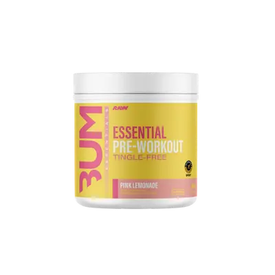 RAW Essential Pre-Workout Tingle-Free – Energy, Focus & Pump – Pre Workout Without Beta Alanine – 200mg Natural Caffeine, Alpha-GPC & L-Tyrosine – 30 Servings
