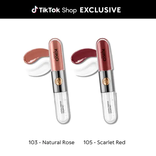 KIKO Milano Unlimited Double Touch Liquid Lipstick Duo With A Bright Finish In A Two-Step Application