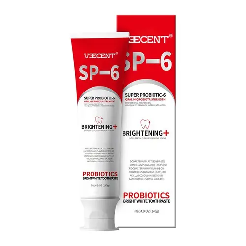 Veecent SP-6 Toothpaste | Probiotic Oral Care for EnamelRepair & Long-Lasting Fresh Breath |4.90z