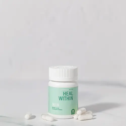 Salt.xo Heal Within Boric Acid Suppositories for Internal Use - 25 Count