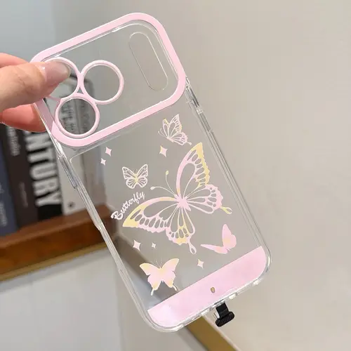 LED Large Butterfly Phone Case, Protective Mobile Phone Accessory, Compatible with iPhone 11/12/13/14/15/16/17 Pro/Pro Max/Plus, Stylish Unique Design for Daily Use, Accessories