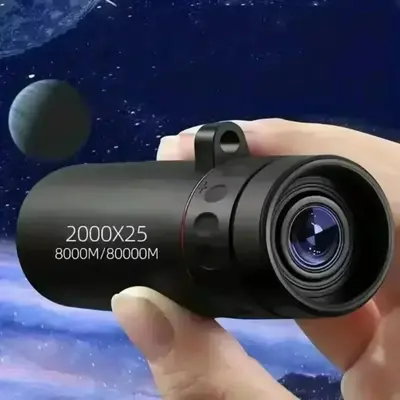Compact Portable HD Clarity 2000x25 Telescope Monocular Smartphone Cellphone Lens, BAK4 Prism, FMC Lens Coating, Plastic Build, Mobile Phone Accessories for Birdwatching, Camping