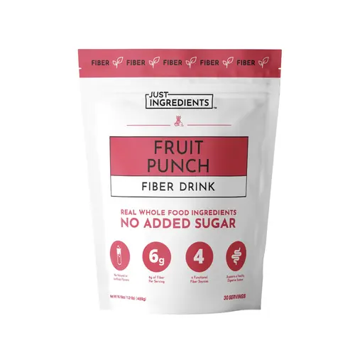 Just Ingredients Fiber Drink - 30 Servings - Supports Regularity & Digestive Health - 6g Fiber Per Serving - No Added Sugar