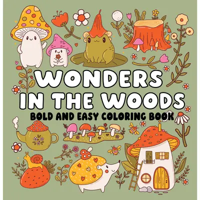 Wooden Theme Coloring Book - Bold Lines, Wonders in the Woods Designs, Multi-Page Office Stationery Art Supply, Beginner Friendly, Versatile Use, Unisex