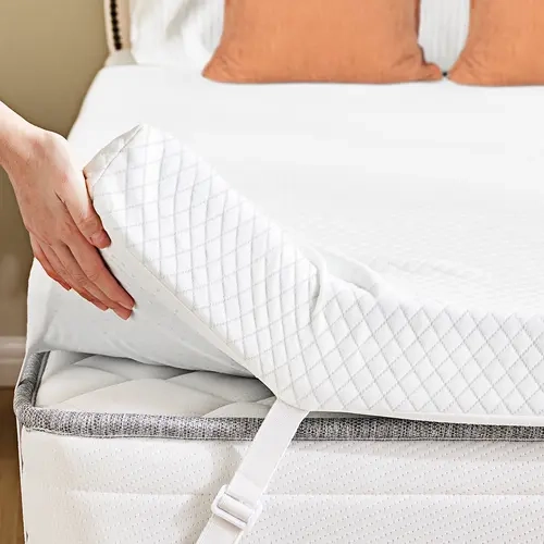 Sweetcrispy Twin Size Gel Memory Foam Mattress Topper, Affordable Ventilated High-Density Pad for Back Pain Relief & Pressure Relief, Sleep Improvement Bed Topper with Removable Soft Cover, CertiPUR-US Certified, Polyester Fiber