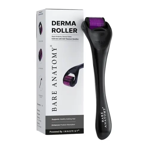 Derma Roller for Hair Growth | 0.25 mm with 540 Titanium Micro Needles | Stimulates Hair Follicles & Improves Scalp Circulation