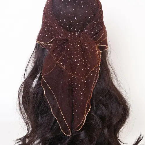 Women's Elegant Rhinestone Decorated Headscarf, Casual Versatile Boho Style Headscarf, Fashionable Hair Accessory for Women & Girls, Scarf Head Wrap
