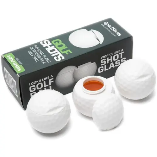 Golf Shots |   Golf Ball Shaped Shot Glass Set – Fun Gift, Unique and Funny Gifts For Dad, Husband, Golfers and Men. Golfer Christmas Gift, Stocking Stuffer, or White Elephant.,sohochic
