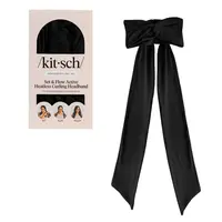 Black Set & Flow Active Curling Headband – Kitsch Heatless Hair Curler for Soft Waves & Curls, Curly Hair Headband, Yoga Hair Band
