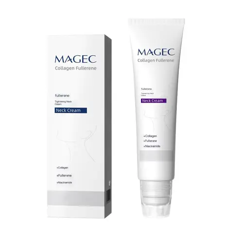 Collagen Neck Firming Cream with 5 Rollers for All-Around Massage - Moisturizing, Hydrating, Smoothing Selfcare Cream for Wrinkle Reduction, Edema Relief & Wrinkled Skin (Hyaluronic Acid, Vitamin C+E)