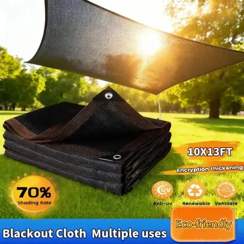 Upgraded UV-Resistant Mesh Weave Shaded Canopy, 10x13 FT Portable Foldable Woven PE Privacy Screen, Durable Woven Plastic with Grommet Holes, Reinforced Edge, 70%-90% Shading Rate, Breathable Home Supply for Garden